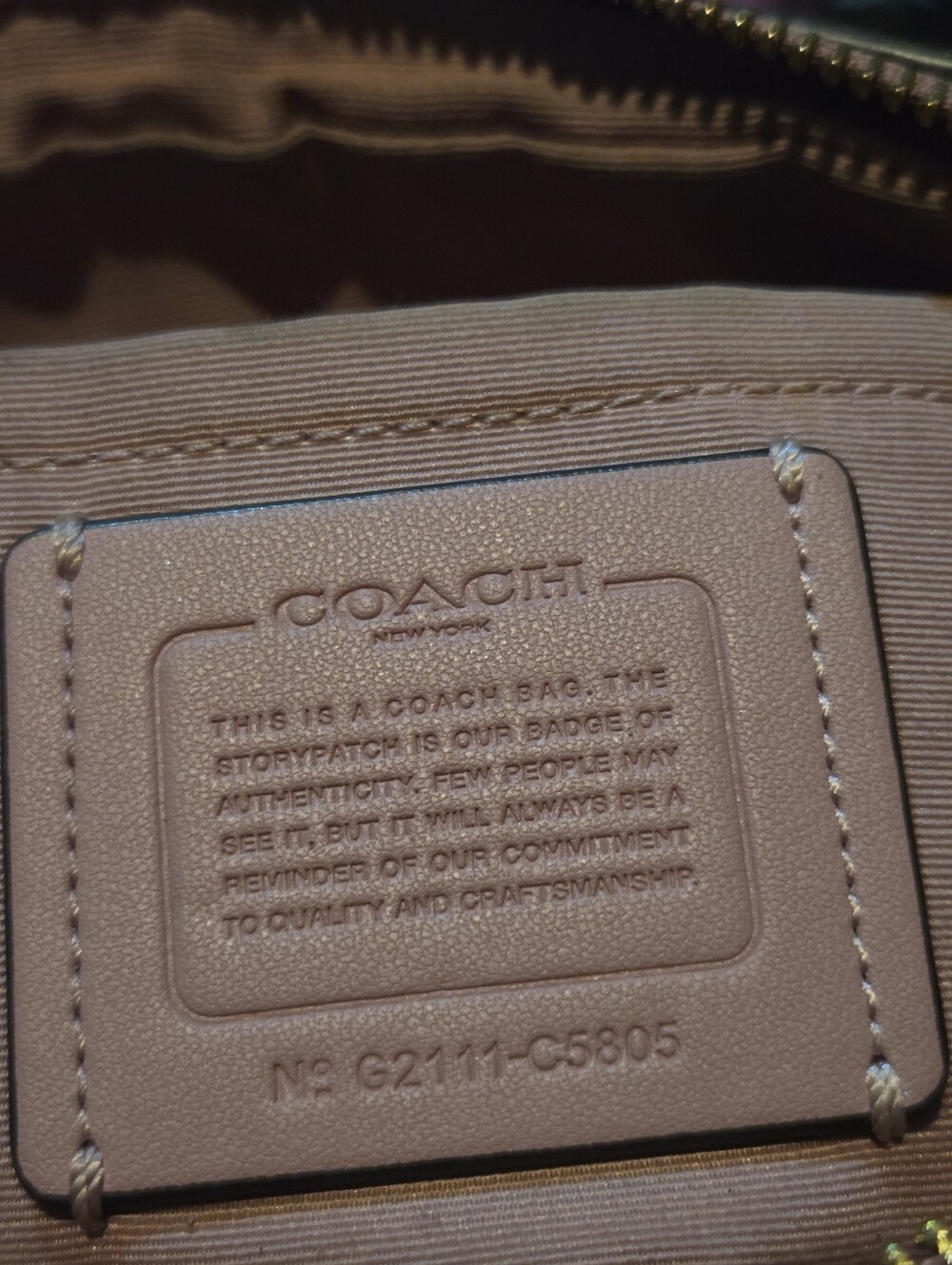 Coach Jes C5805 Pink Gold Pebbled Leather Camera Crossbody Bag Reversible Strap - Picture 6 of 16